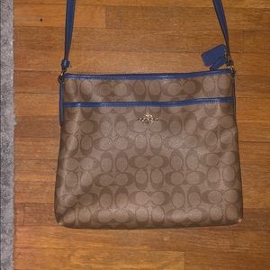 Coach signature file bag cross body